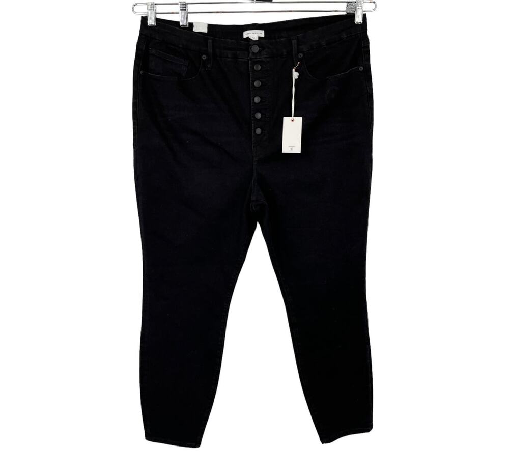 Good American GWRB961TNA Good Waist skinny jeans black plus size 24